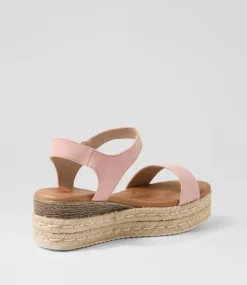 Women I LOVE BILLY Espadrilles|Wedges-Hilaro Blush Weave Rose Sandals