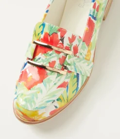 Women I LOVE BILLY Loafers|Flats-Hisho White Tulip Patent Pu Loafers