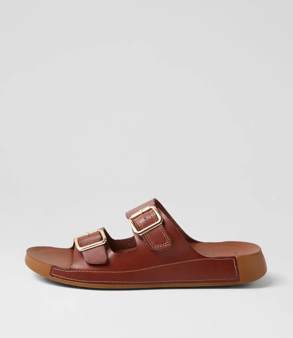 Women I LOVE BILLY Flats|Sandals-Hivine Brown Sandals