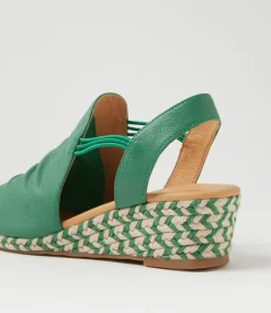 Women DIANA FERRARI Espadrilles|Wedges-Hlensia Green Multi Rope Leather Sandals