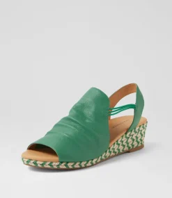 Women DIANA FERRARI Espadrilles|Wedges-Hlensia Green Multi Rope Leather Sandals
