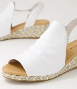 Women DIANA FERRARI Espadrilles|Wedges-Hlensia White Multi Rope Leather Sandals