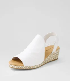 Women DIANA FERRARI Espadrilles|Wedges-Hlensia White Multi Rope Leather Sandals