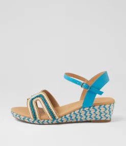Women DIANA FERRARI Sandals|Heels-Hobarts Cobalt Multi Sandals
