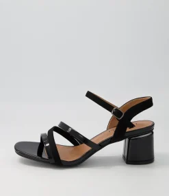 Women I LOVE BILLY Heels|Sandals-Hodor Black Mix Sandals