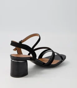 Women I LOVE BILLY Heels|Sandals-Hodor Black Mix Sandals