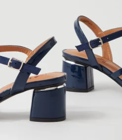 Women I LOVE BILLY Heels|Sandals-Hodor Navy Mix Sandals