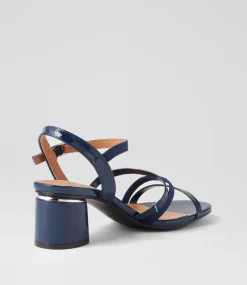 Women I LOVE BILLY Heels|Sandals-Hodor Navy Mix Sandals
