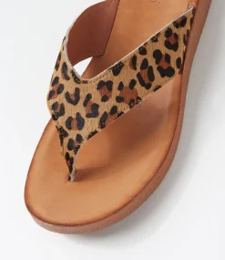 Women DIANA FERRARI Flats|Sandals-Holliah Leopard Leather Sandals