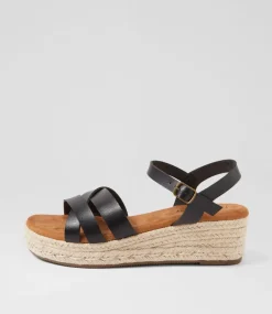 Women I LOVE BILLY Espadrilles|Heels-Holsloe Black Sandals