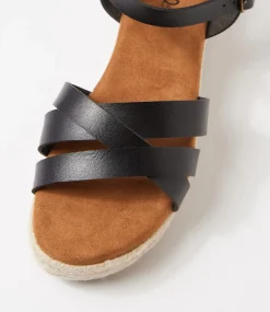 Women I LOVE BILLY Espadrilles|Heels-Holsloe Black Sandals