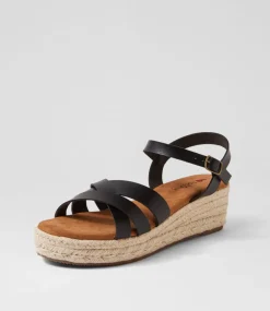 Women I LOVE BILLY Espadrilles|Heels-Holsloe Black Sandals