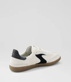 Women SKECHERS Sneakers-Hotshot Natural Black Microsuede Sneakers