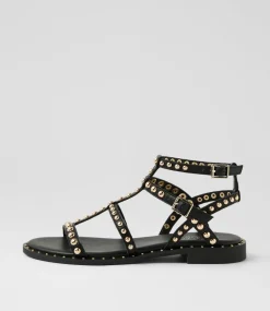 Women I LOVE BILLY Flats|Sandals-Howie Black Sandals