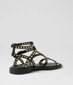 Women I LOVE BILLY Flats|Sandals-Howie Black Sandals