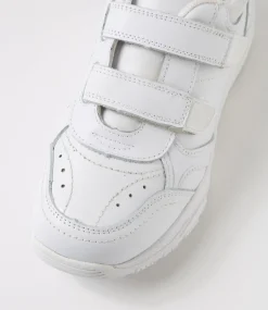 COLORADO Sport School Shoes|Junior School Shoes-Hype Jnr Adj E White Leather Sneakers