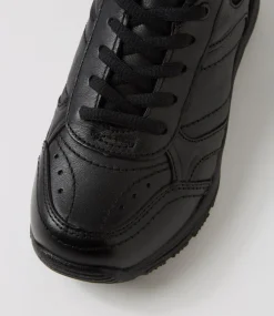 COLORADO Sport School Shoes|Junior School Shoes-Hype Jnr Lace D Black Leather Sneakers