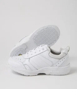 COLORADO Sport School Shoes|Junior School Shoes-Hype Jnr Lace E White Leather Sneakers