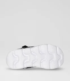 SKECHERS Sport School Shoes-Hypno Splash Sun Breaks Junior Black Grey Fabric Sandals