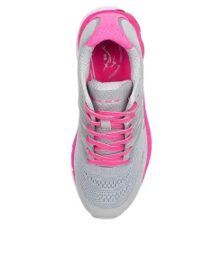 LYNX Sport School Shoes|Junior School Shoes-ICLIPSE JNR SLVR-FUCHSIA