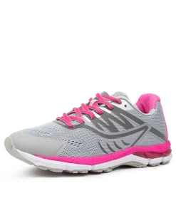 LYNX Sport School Shoes|Junior School Shoes-ICLIPSE JNR SLVR-FUCHSIA