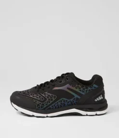 LYNX Sport School Shoes|Junior School Shoes-Illume Jnr Lace Black White Sneakers