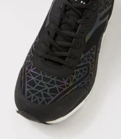 LYNX Sport School Shoes|Junior School Shoes-Illume Jnr Lace Black White Sneakers