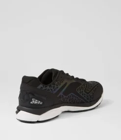 LYNX Sport School Shoes|Junior School Shoes-Illume Jnr Lace Black White Sneakers