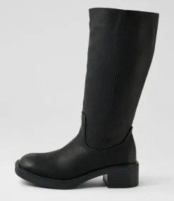 Women I LOVE BILLY Boots-Illuminate Black Knee High Boots