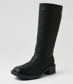 Women I LOVE BILLY Boots-Illuminate Black Knee High Boots