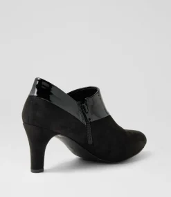 Women I LOVE BILLY Heels-Ilonda W Black Microsuede Heels