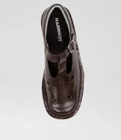 HARRISON Senior School Shoes-INDIANA SNR BROWN LEATHER