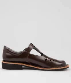 HARRISON Senior School Shoes-INDIANA SNR BROWN LEATHER