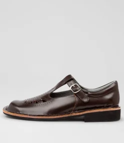 HARRISON Senior School Shoes-INDIANA SNR BROWN LEATHER