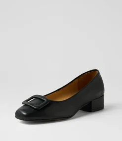 Women DIANA FERRARI Dress|Heels-Indiarna Black Leather Heels