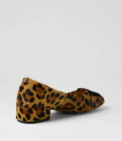 Women DIANA FERRARI Heels-Indiarna Tan Leopard Pony Heels