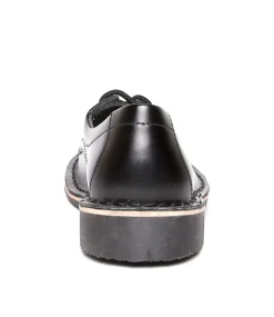 HARRISON Senior School Shoes-Indy E Black Shine Leather Lace Up Shoes
