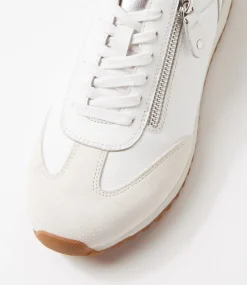 Women DIANA FERRARI Sneakers-Ingryd White Leather Sneakers