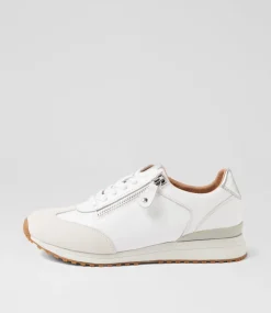 Women DIANA FERRARI Sneakers-Ingryd White Leather Sneakers