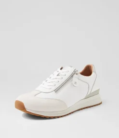 Women DIANA FERRARI Sneakers-Ingryd White Leather Sneakers