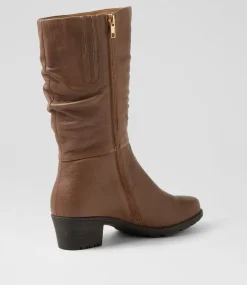 Women SUPERSOFT Boots|Comfort-Inis Coffee Leather Calf Boots