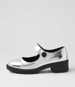 Women I LOVE BILLY Heels-Iredele Silver Heels