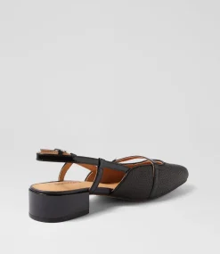 Women DIANA FERRARI Heels|Flats-Irome Black Fabric Heels