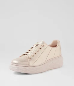 Women TOP END Sneakers-Irsia Rose Gold Tumble Leather Sneakers