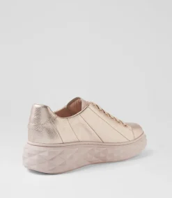 Women TOP END Sneakers-Irsia Rose Gold Tumble Leather Sneakers