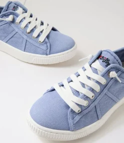 Women I LOVE BILLY Sneakers-Isaiah Chambray Blue Canvas Sneakers