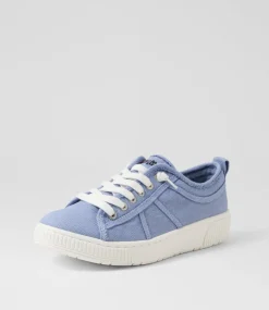 Women I LOVE BILLY Sneakers-Isaiah Chambray Blue Canvas Sneakers