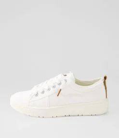 Women I LOVE BILLY Sneakers-Isaiah White Recycled Canvas Sneakers
