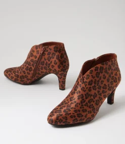 Women I LOVE BILLY Boots-Ishee W Leopard Microsuede Ankle Boots