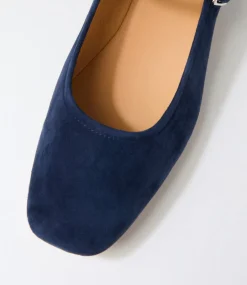 Women DIANA FERRARI Mary Janes|Heels-Islah Navy Suede Mary Jane Heels